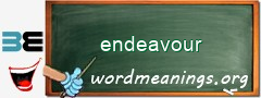 WordMeaning blackboard for endeavour